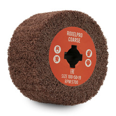 Шлифовальный валик 100x50x19 мм RoxelPro нетканый Coarse A (P80) №21