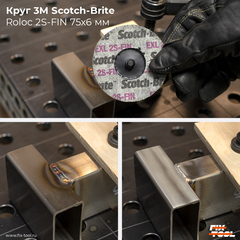 17184 Круг 3М Scotch-Brite Roloc 2S-FIN 75x6 мм XL-UR №4
