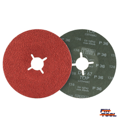 Круг фибровый 125 мм x 22 мм P36 TAF керамика - 25 шт/уп №6