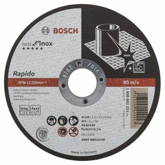 Отрезной круг Bosch Best for INOX 125x1 мм №10