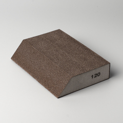 Губка шлифовальная 125x90x28 мм угловая Р120 №17