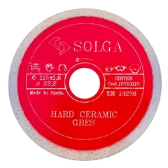 Алмазный диск по керамограниту 115х22,23 мм Solga Diamant HARD CERAMICS №33