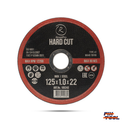 Отрезной круг ROXTOP HARD CUT 125x1,0x22 мм, Т41 нерж.сталь, металл №2