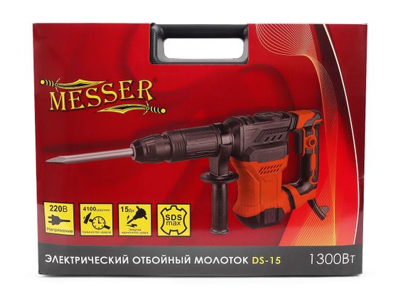 Электрический отбойный молоток Messer DS-15, SDS-maх, 1300 Вт, 15 Дж. №8 Электрический отбойный молоток Messer DS-15, SDS-maх, 1300 Вт, 15 Дж. №8