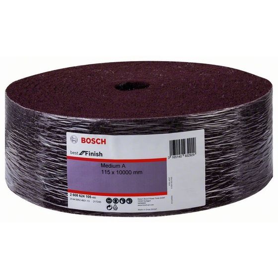 Скотч брайт Bosch рулон бордовый 115 мм x 10 м Medium №2 Скотч брайт Bosch рулон бордовый 115 мм x 10 м Medium №2
