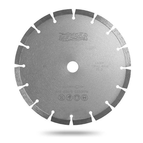 Алмазный диск по бетону 230х2,4х22,23 мм MESSER B/L