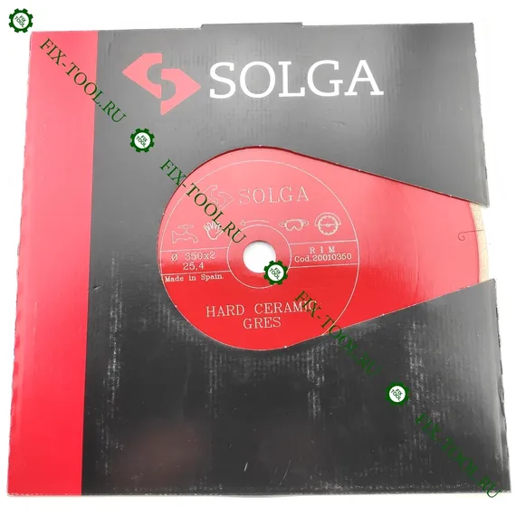 Диск алмазный 350х25,4 мм Solga Diamant HARD CERAMICS по керамограниту 20010350 в упаковке