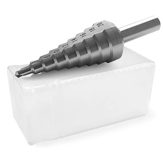 Ступенчатое сверло Messer-Optima 4-20 мм 9 ступеней в упаковке