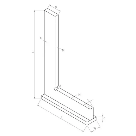 Чертеж угольник 90° с упором Kinex
