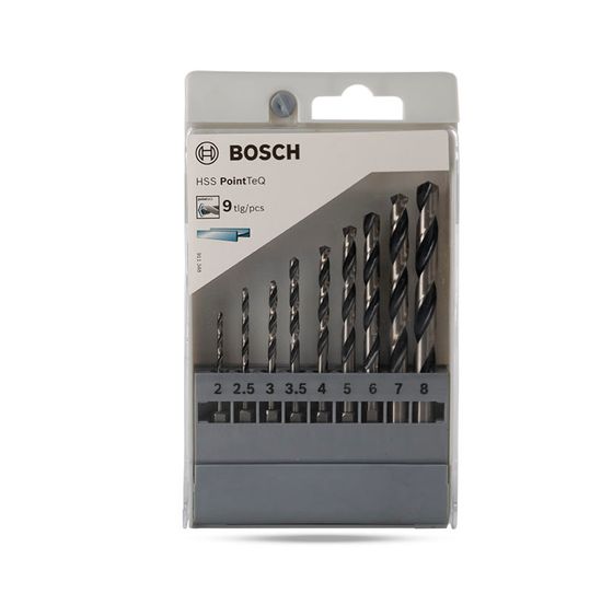 Набор из 9 сверл Bosch HSS PointTeQ с шестигранным хвостовиком, 2–8 мм №2 Набор из 9 сверл Bosch HSS PointTeQ с шестигранным хвостовиком, 2–8 мм №2