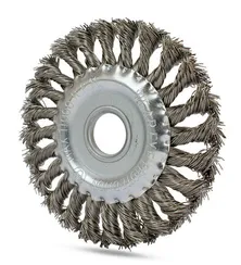 Щетка дисковая жгутовая витая Fix Inox 125x13x22,2 мм ворс нержавеющая сталь