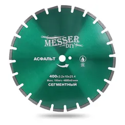 Алмазный диск по асфальту 400х25,4 мм MESSER DIY 01.400.534