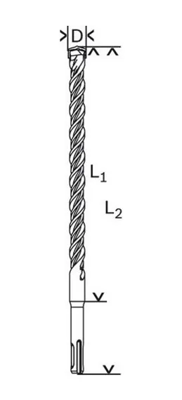 Бур по бетону SDS-plus HAWERA 5х110/50 артикул 265051