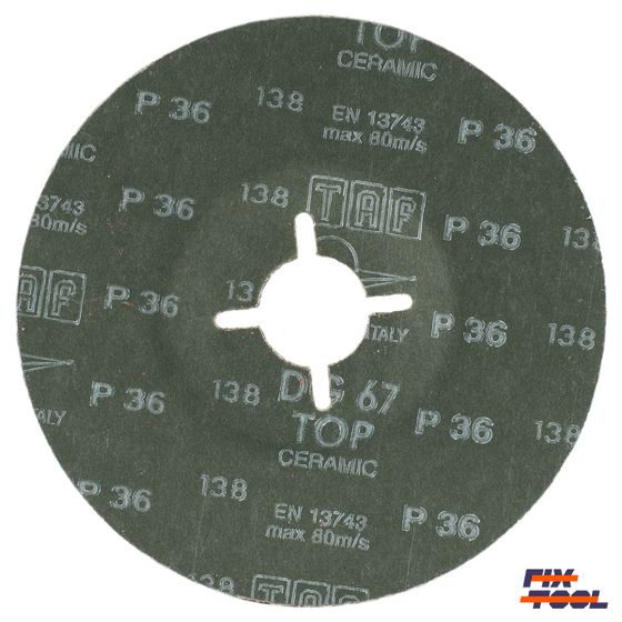 Круг фибровый 125 мм x 22 мм P36 TAF керамика - 25 шт/уп №5