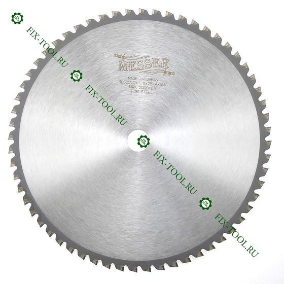 Пильный диск по металлу Messer 305 х 25,4 x 2,2 мм T60 №3 Пильный диск по металлу Messer 305 х 25,4 x 2,2 мм T60 №3