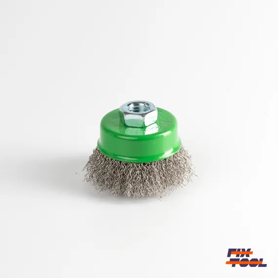 Щетка чашечная 65xМ14 Fix Inox ворс нержавеющая сталь гофрированная