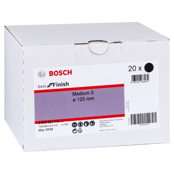 Скотч-брайт Bosch круг черный 125 мм Medium Velcro №4