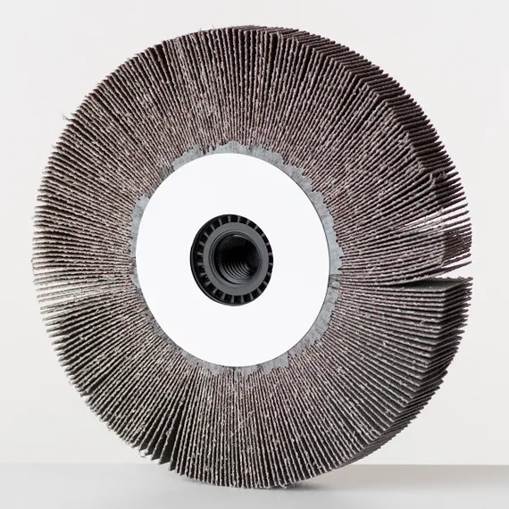 Круг лепестковый радиальный P80 125x20xМ14 A тыльная сторона гайка М14