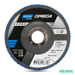 Круг лепестковый торцевой Norton Omega 125x22 R828 P60