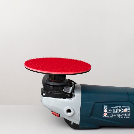 Опорная тарелка для УШМ 125 мм М14 толщина 0,5 см липучка №2