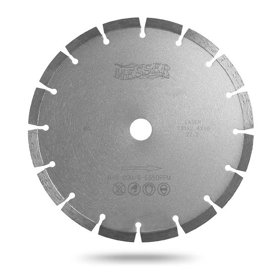 Алмазный диск по бетону 180х2,4х22,23 мм MESSER B/L