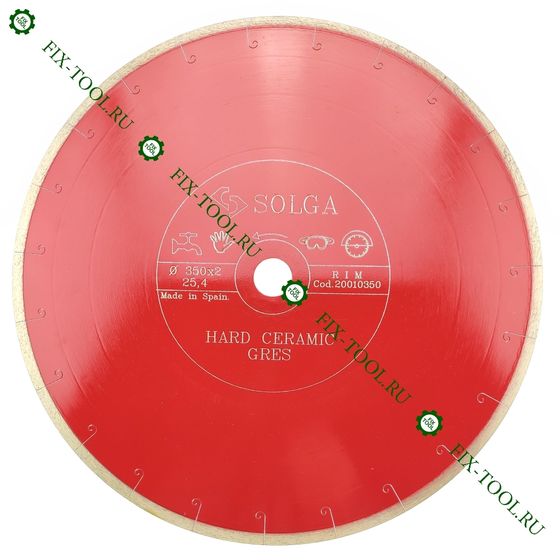 Алмазный диск по керамограниту 350х25,4 мм Solga Diamant HARD CERAMICS №1