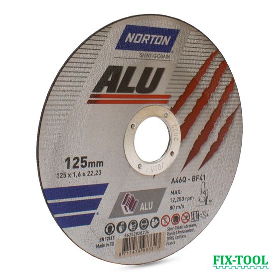 Отрезной круг по алюминию Norton ALU 125x1.6x22.2 мм 66252828234 №2 Отрезной круг по алюминию Norton ALU 125x1.6x22.2 мм 66252828234 №2