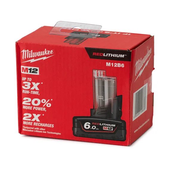 Аккумулятор Milwaukee M12 B6 упаковка вид спереди