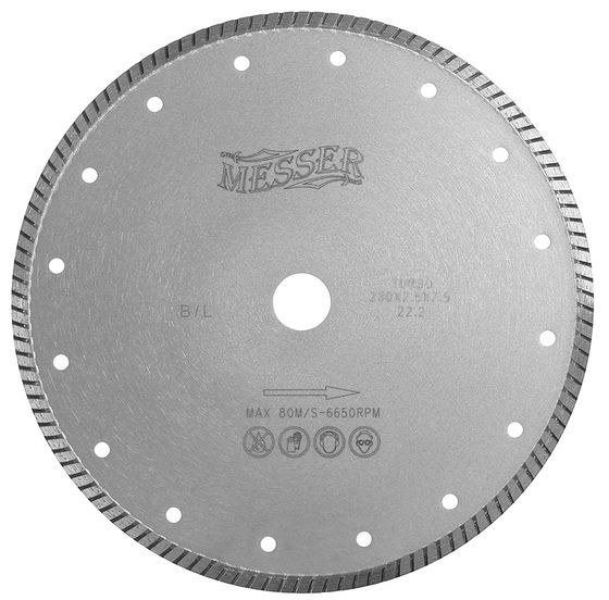 Алмазный диск по бетону Turbo 230х22,23 мм Messer B/L 01-31-230