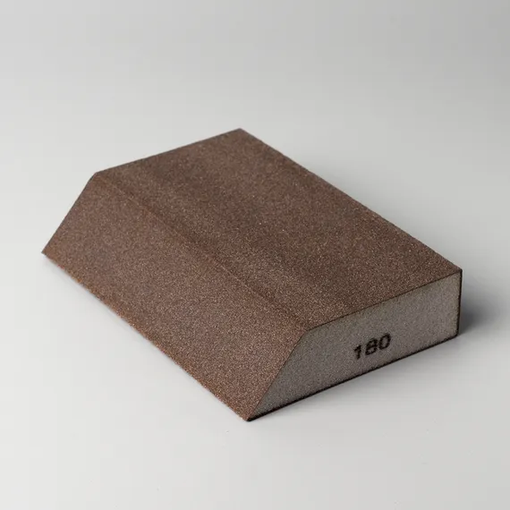 Губка шлифовальная 125x90x28 мм угловая Р180