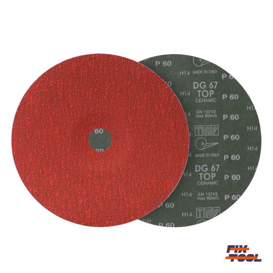Круг фибровый 180 мм x 22 мм P60 TAF керамика - 25 шт/уп №1