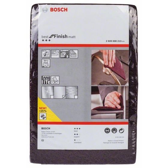 Скотч брайт Bosch лист красный 152 x 229 мм Very Fine №2