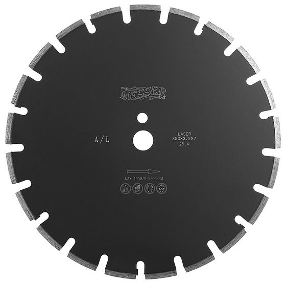 Алмазный диск по асфальту 350х25,4/20,0 мм MESSER A/L 01-12-350