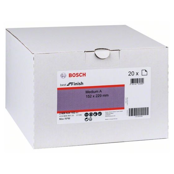 Скотч брайт BOSCH лист бордовый 152 x 226 мм Medium №2 Скотч брайт BOSCH лист бордовый 152 x 226 мм Medium №2