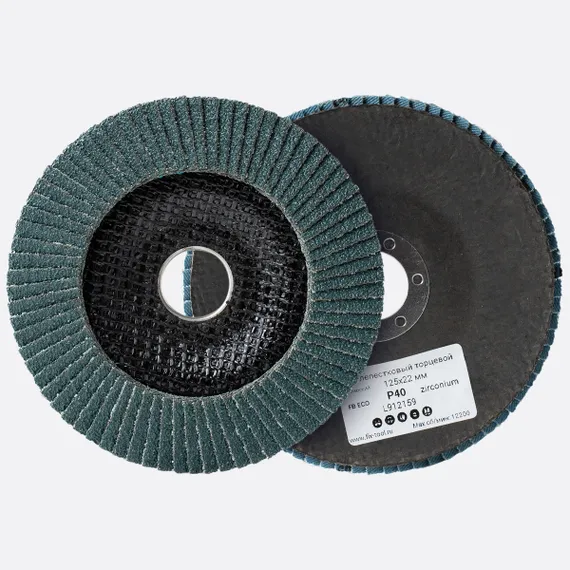 Круг лепестковый торцевой 125 P40 по металлу FB ECO