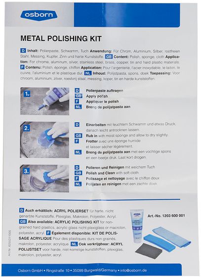 Набор для ручной полировки металла Osborn №5 Набор для ручной полировки металла Osborn №5