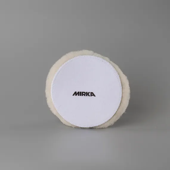 Полировальный диск Mirka из овечьей шерсти сторона крепления