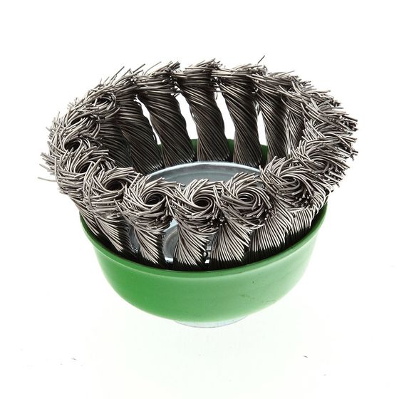 Чашечная щетка NORTON М14 0,5х65 мм пучки нержавеющая сталь №2