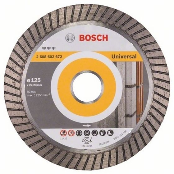 Алмазный диск Bosch Best for Universal Turbo 125х22,23 мм 2608602672 №1