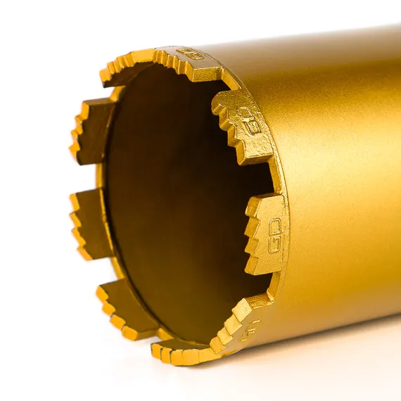 Коронка алмазная по бетону 102x400 мм Golden Dragon сегменты крупным планом