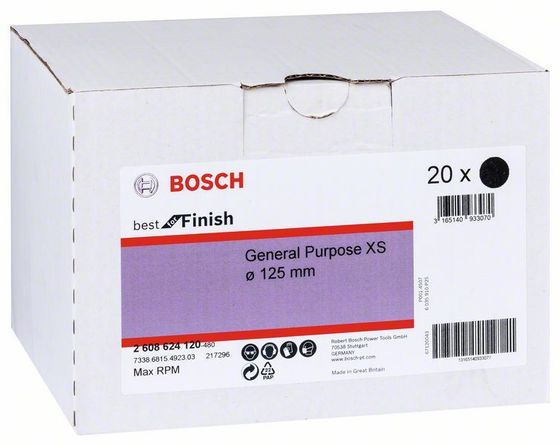 Скотч-брайт Bosch круг зеленый 125 мм General Purpose Velcro №4 Скотч-брайт Bosch круг зеленый 125 мм General Purpose Velcro №4