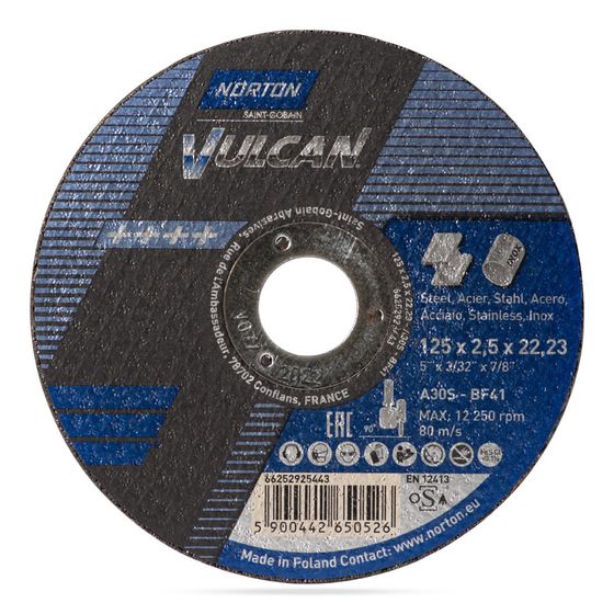 Отрезной круг Norton Vulcan 125x2,5x22,2 мм 66252925443