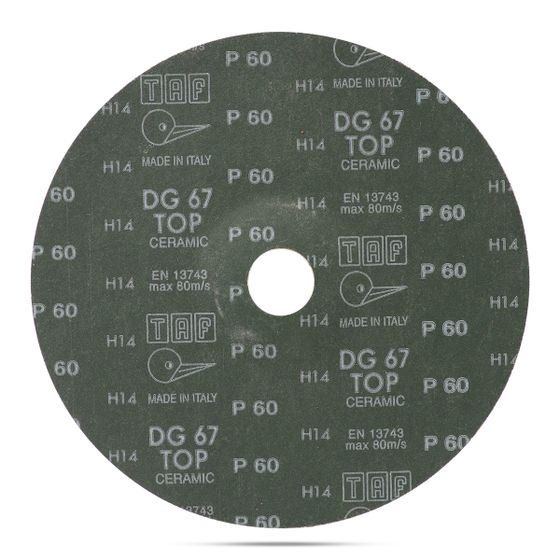 Круг фибровый 180 мм x 22 мм P60 TAF керамика - 25 шт/уп №3