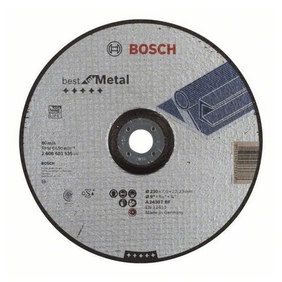 Зачистной круг 230х7х22,23 мм по металлу выпуклый Bosch Best for Metal