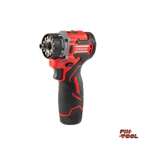 Шуруповерт FELISATTI FT19026 12В с 4 насадками, кейс, 2 аккум. 2.0Ач №1
