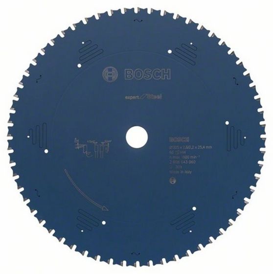 Пильный диск по стали Bosch 305 x 25,4 x 2,6 мм T60 Expert for Steel 2608643060