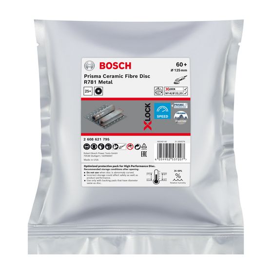 Фибровый круг Bosch 125 мм R781 Prisma P60 X-LOCK - 25 шт/уп №2 Фибровый круг Bosch 125 мм R781 Prisma P60 X-LOCK - 25 шт/уп №2