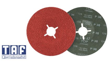 Круг фибровый 125 мм x 22 мм P36 TAF керамика - 25 шт/уп №1