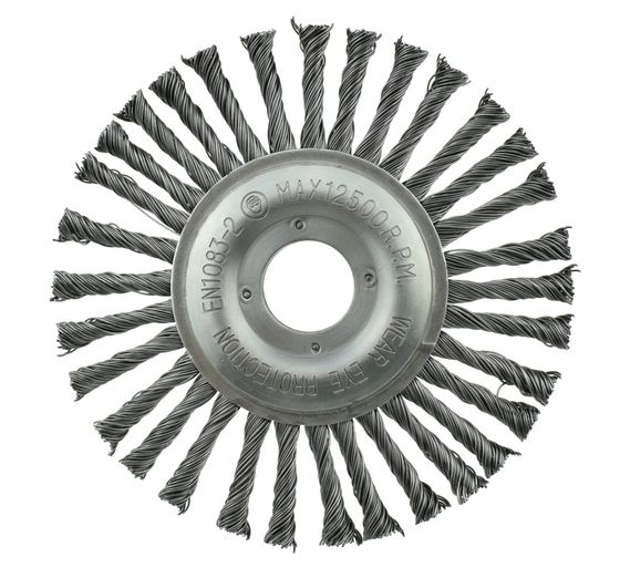 Щетка дисковая витая Fix Steel 125 x 6 x 22,2 мм ворс сталь №1