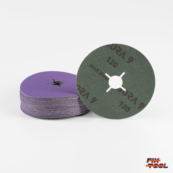 Круг фибровый Bora 9 P120 125 мм х 22 мм - 25 шт/уп №2